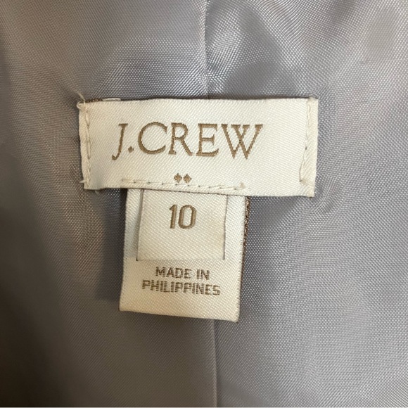J.Crew City Coat wool mid-length collared Beige winter peacoat jacket Sz 10 - Picture 7 of 9